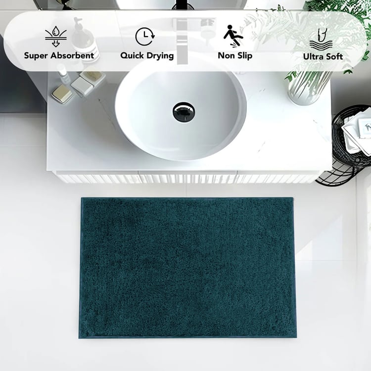 LUXE HOME INTERNATIONAL Microfibre Anti-Slip Bath Mat - 60x40cm