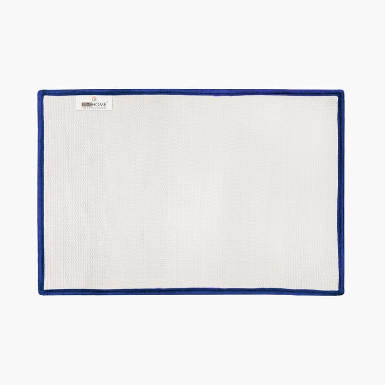 LUXE HOME Jericho Microfiber Striped Anti-Slip Bath Mat - 60x40cm