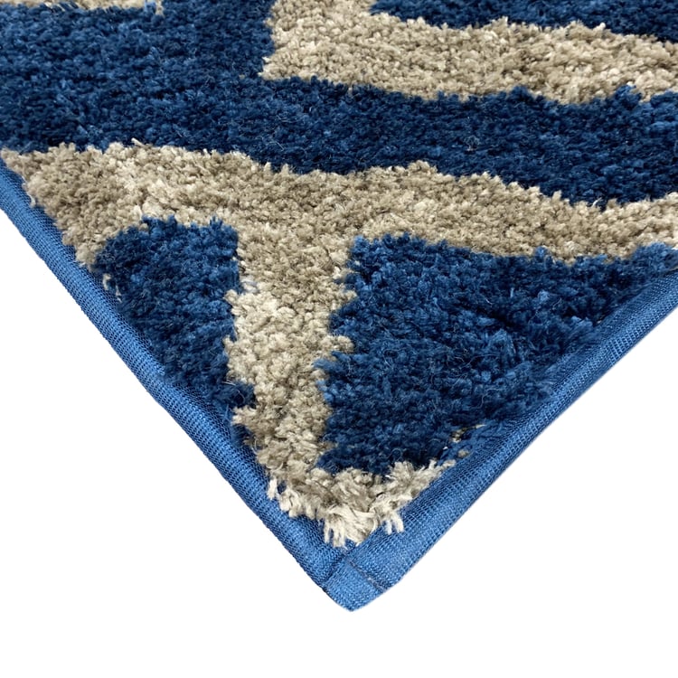 LUXE HOME Macau Microfibre Geometric Anti-Slip Bath Mat - 60x40cm