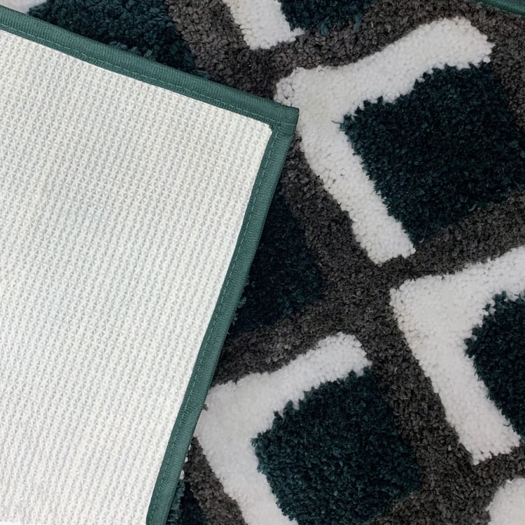 LUXE HOME Macau Square Microfiber Anti-Slip Bath Mat - 60x40cm