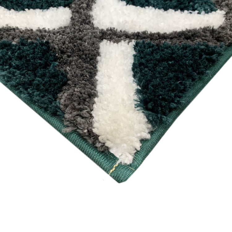 LUXE HOME Macau Square Microfiber Anti-Slip Bath Mat - 60x40cm