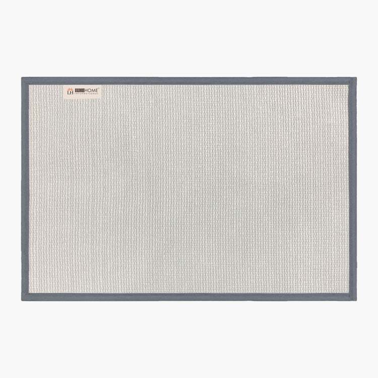 LUXE HOME Macau Square Microfiber Anti-Slip Bath Mat - 60x40cm