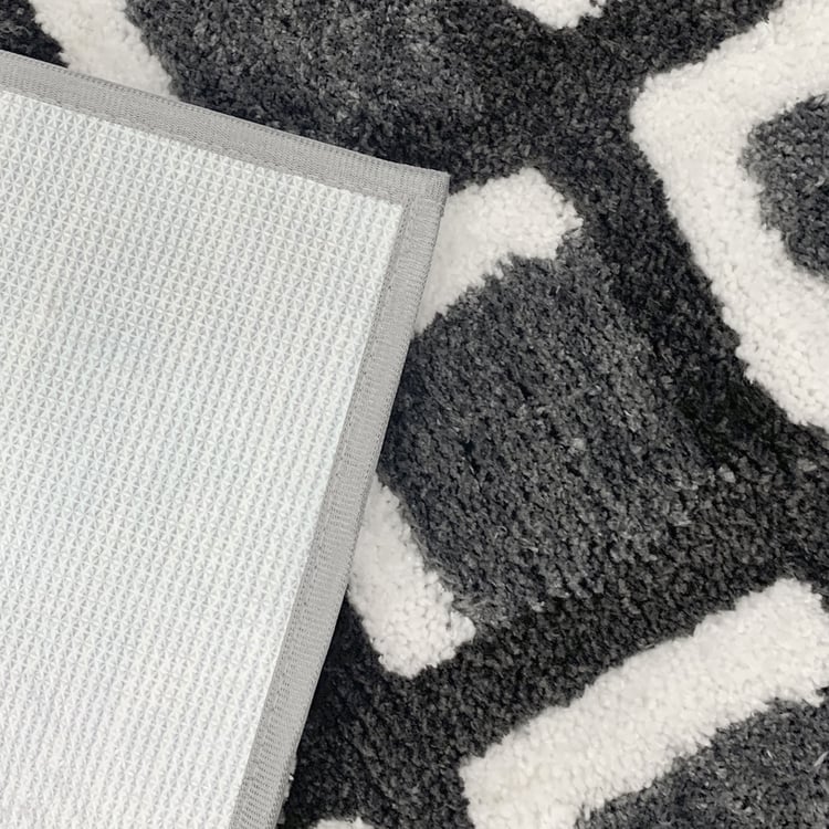 LUXE HOME Macau Square Microfiber Anti-Slip Bath Mat - 60x40cm