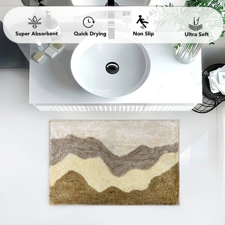 LUXE HOME Macau Microfibre Anti-Slip Bath Mat - 60x40cm