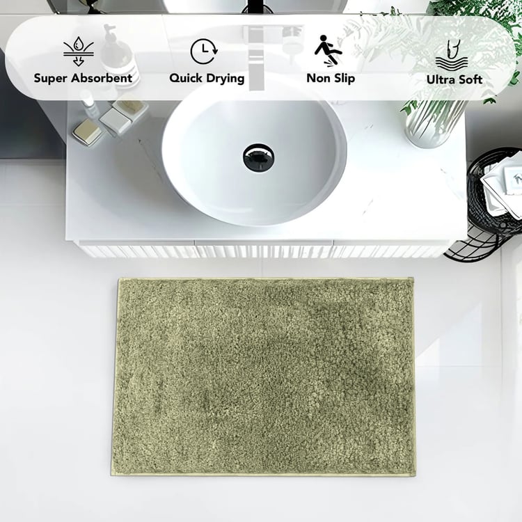 LUXE HOME Vegas Microfibre Anti-Slip Bath Mat - 60x40cm