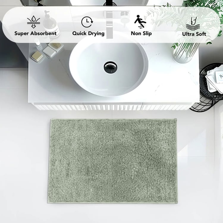 LUXE HOME INTERNATIONAL Vegas Microfibre Anti-Slip Bath Mat - 60x40cm