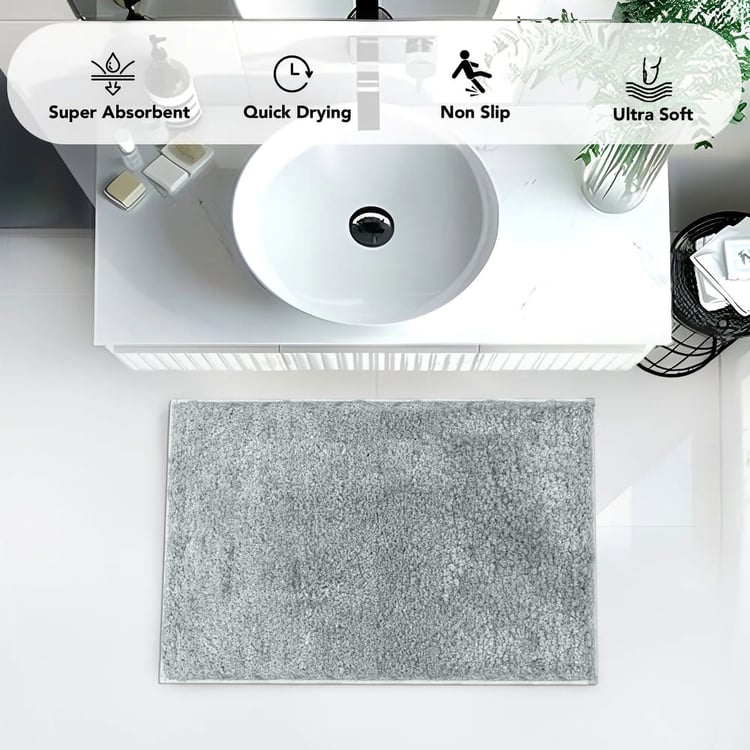LUXE HOME International Microfibre Anti-Slip Bath Mat - 60x40cm