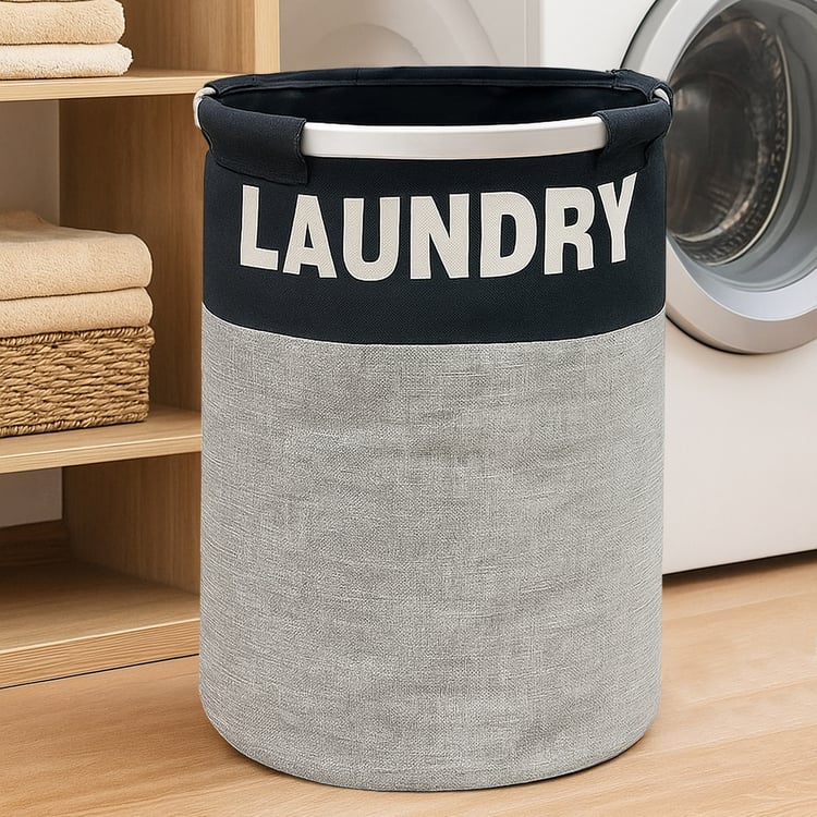 LUXE HOME Printed Collapsible Laundry Basket - 60L