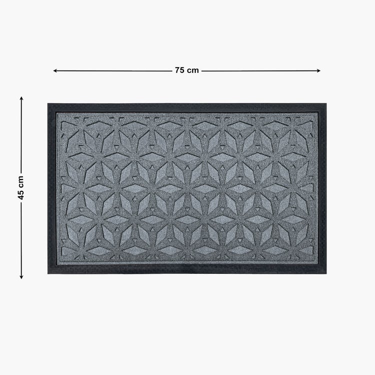 LUXE HOME Coir Star Embossed Doormat - 75x45cm