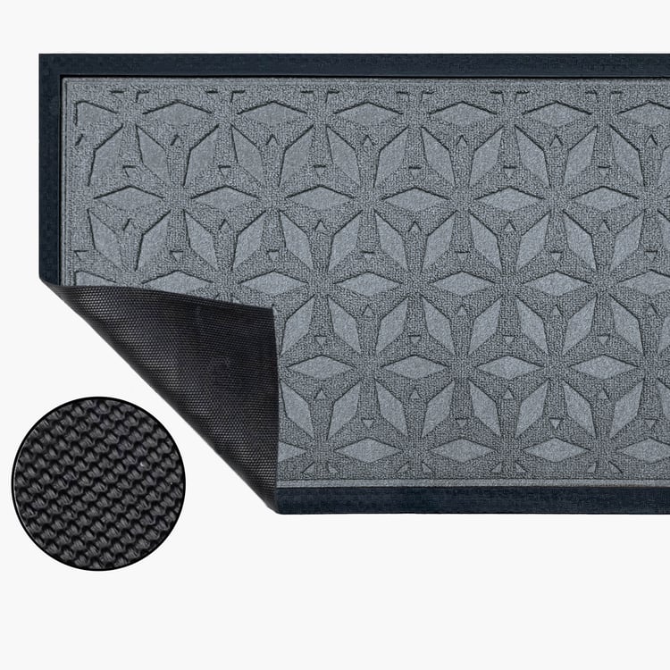 LUXE HOME Coir Star Embossed Doormat - 75x45cm