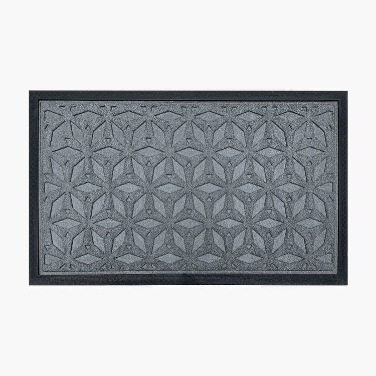 LUXE HOME Coir Star Embossed Doormat - 75x45cm