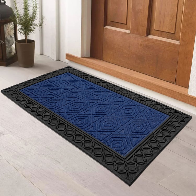 LUXE HOME Coir Hexagon Embossed Doormat - 75x45cm