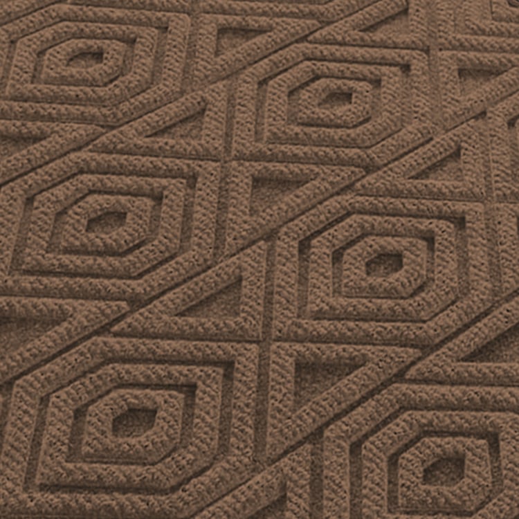 LUXE HOME Coir Hexagon Embossed Doormat - 75x45cm