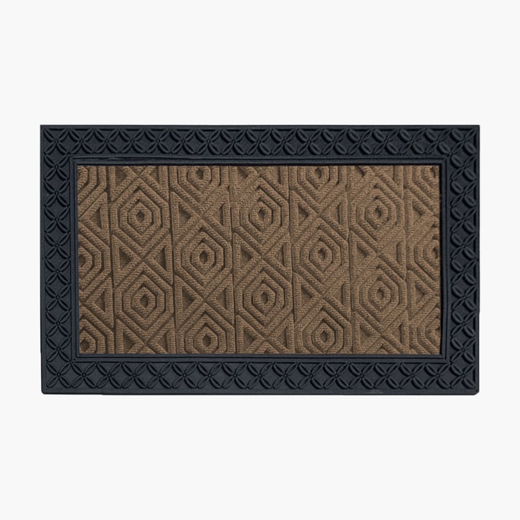 LUXE HOME Coir Hexagon Embossed Doormat - 75x45cm