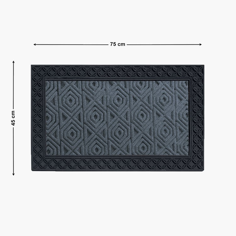 LUXE HOME Coir Hexagon Embossed Doormat - 75x45cm