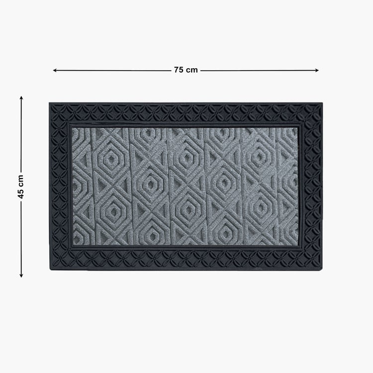 LUXE HOME Coir Hexagon Embossed Doormat - 75x45cm