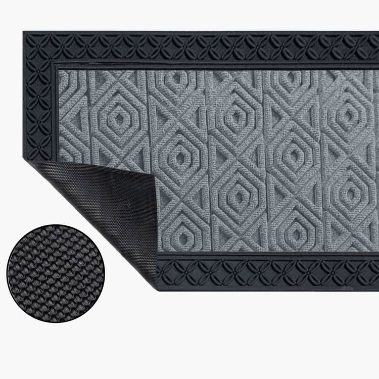 LUXE HOME Coir Hexagon Embossed Doormat - 75x45cm
