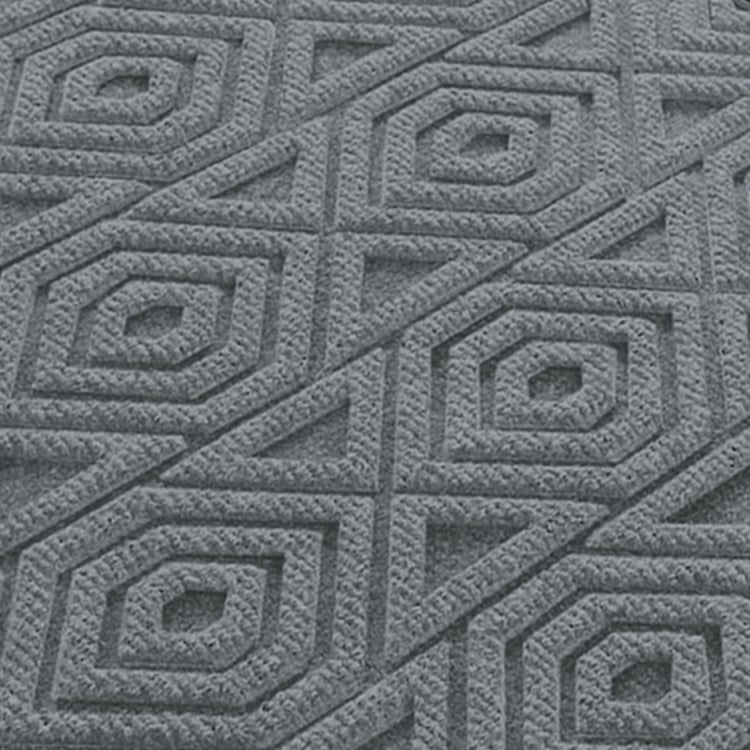 LUXE HOME Coir Hexagon Embossed Doormat - 75x45cm