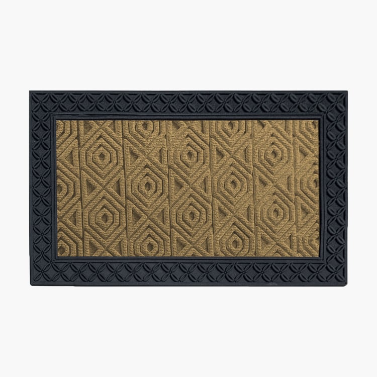 LUXE HOME Coir Hexagon Embossed Doormat - 75x45cm