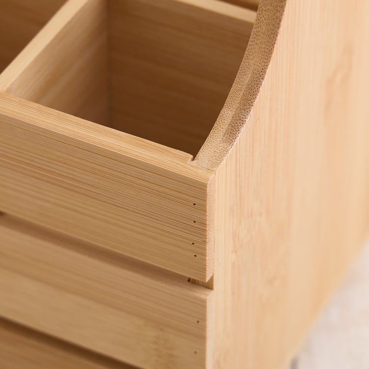 Nesta Eartha Bamboo Lazy Susan Cutlery Holder