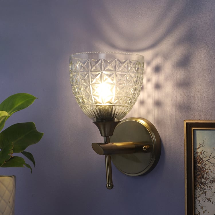 VEDAS Imperial Glass Diamond Patterned Wall Light