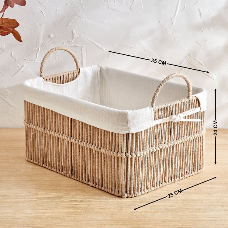 Wilton Clara Rope Storage Basket with Handles - Medium
