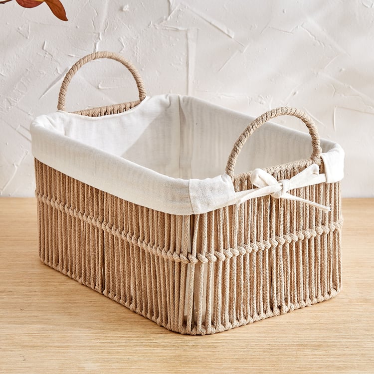 Wilton Clara Rope Storage Basket with Handles - Small