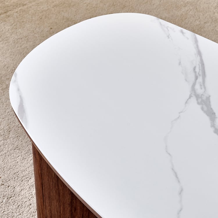 Jenna Ceramic Top Coffee Table - White