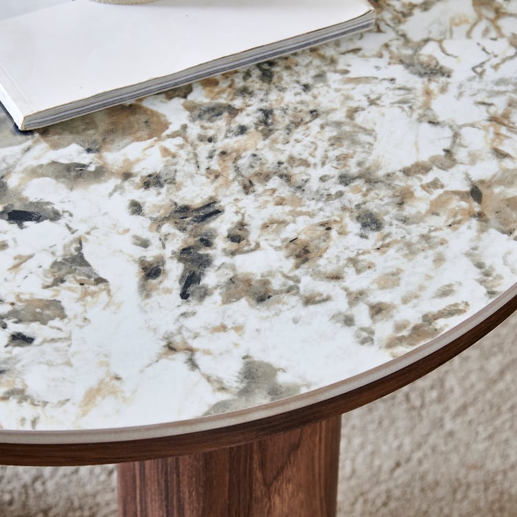 Jacy Ceramic Top Coffee Table - White