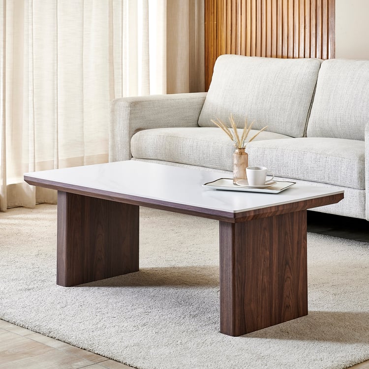 Osborne Ceramic Top Coffee Table - White