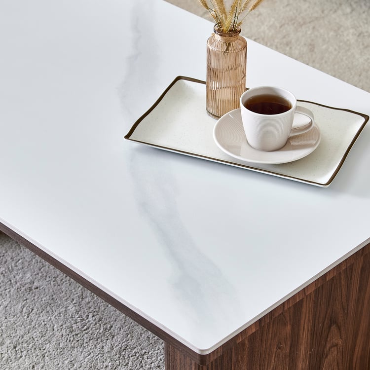 Osborne Ceramic Top Coffee Table - White