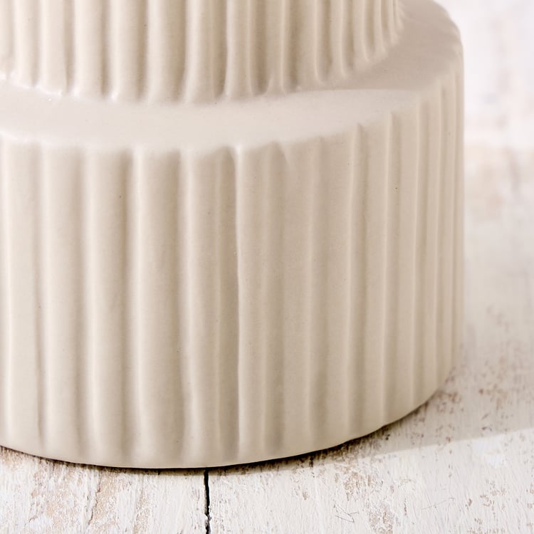 Nesta Eden Ceramic Ribbed Taper Candle Holder