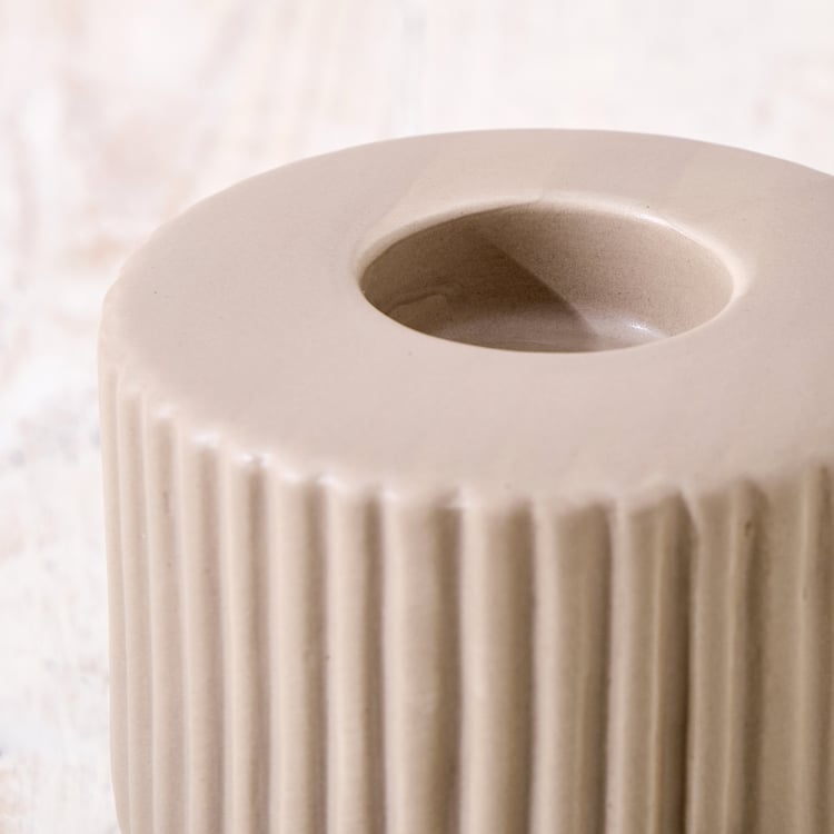 Nesta Eden Ceramic Ribbed Taper Candle Holder