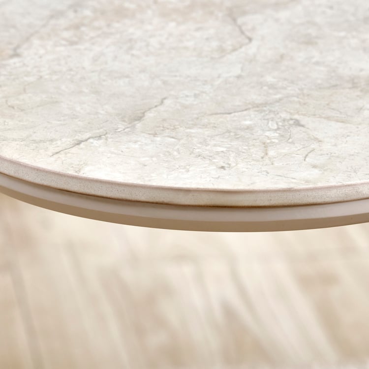 Swirl Sintered Stone Top 6-Seater Dining Table - Beige