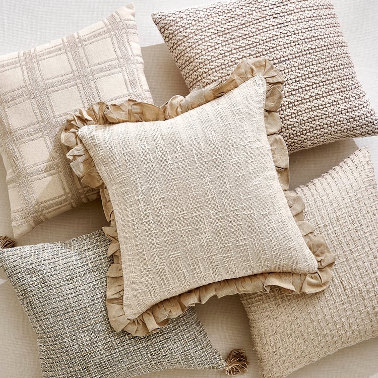 Windsor Flange Woven Cushion Cover - 45x45cm