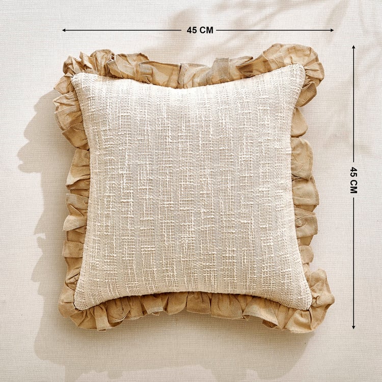 Windsor Flange Woven Cushion Cover - 45x45cm