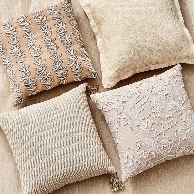 Windsor Flora Embroidered Cushion Cover - 45x45cm