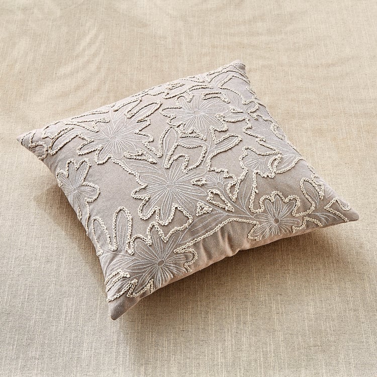 Windsor Flora Embroidered Cushion Cover - 45x45cm