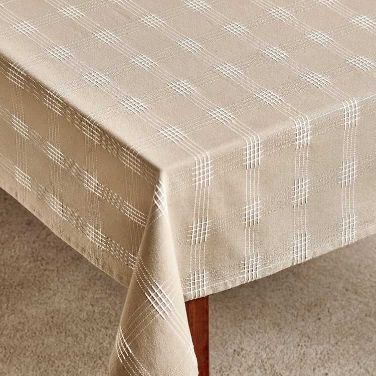 Nesta Loom Cotton Checked 6-Seater Table Cloth - 220x140cm