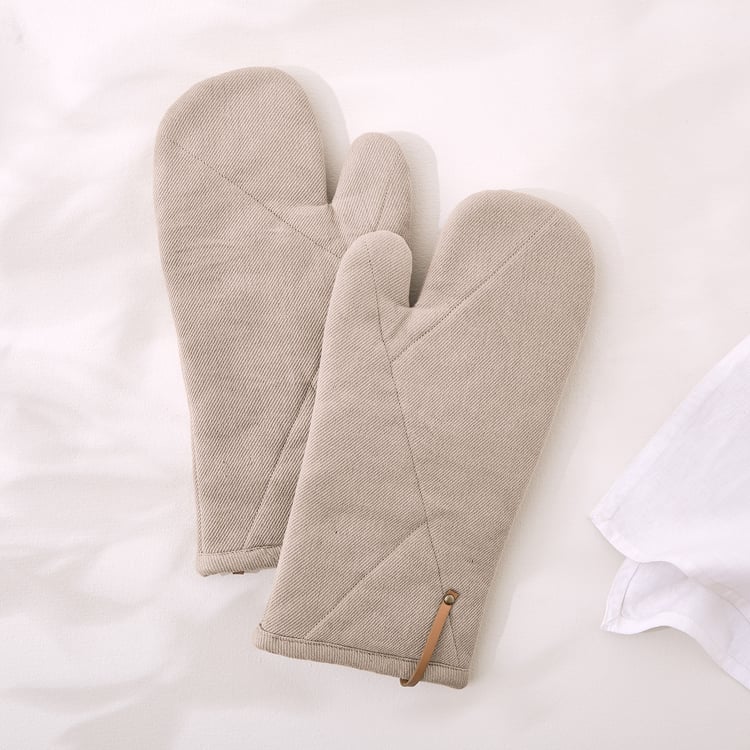 Nesta Loom Set of 2 Cotton Oven Mittens