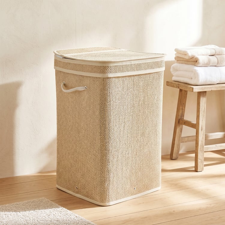 Wilton Macy Bamboo Collapsible Laundry Hamper
