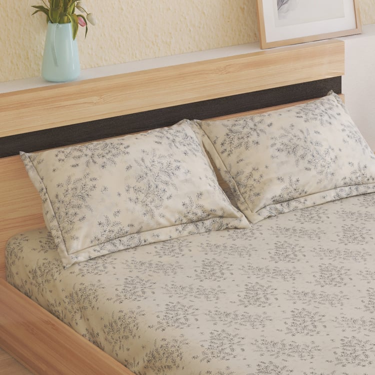 Ezra Ardeera Cotton 144TC Floral Print 3Pcs King Fitted Bedsheet Set