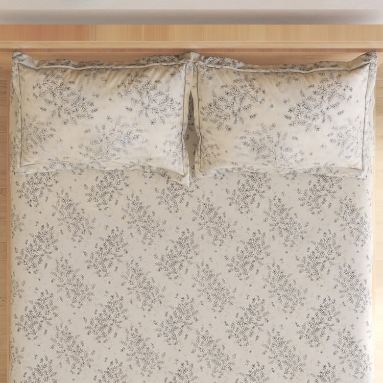 Ezra Ardeera Cotton 144TC Floral Print 3Pcs King Fitted Bedsheet Set