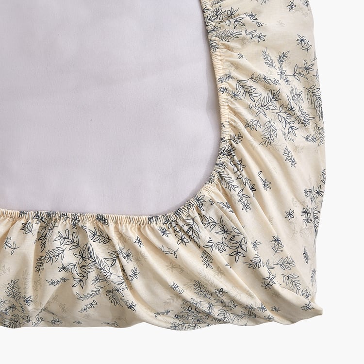 Ezra Ardeera Cotton 144TC Floral Print 3Pcs King Fitted Bedsheet Set
