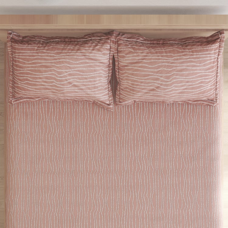 Ezra Mel Cotton 144TC Printed 3Pcs King Fitted Bedsheet Set