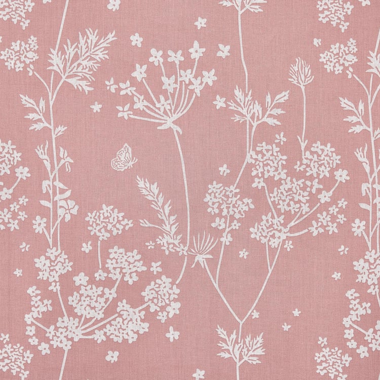 Ezra Silver Cotton 144TC Floral Print 3Pcs King Fitted Bedsheet Set