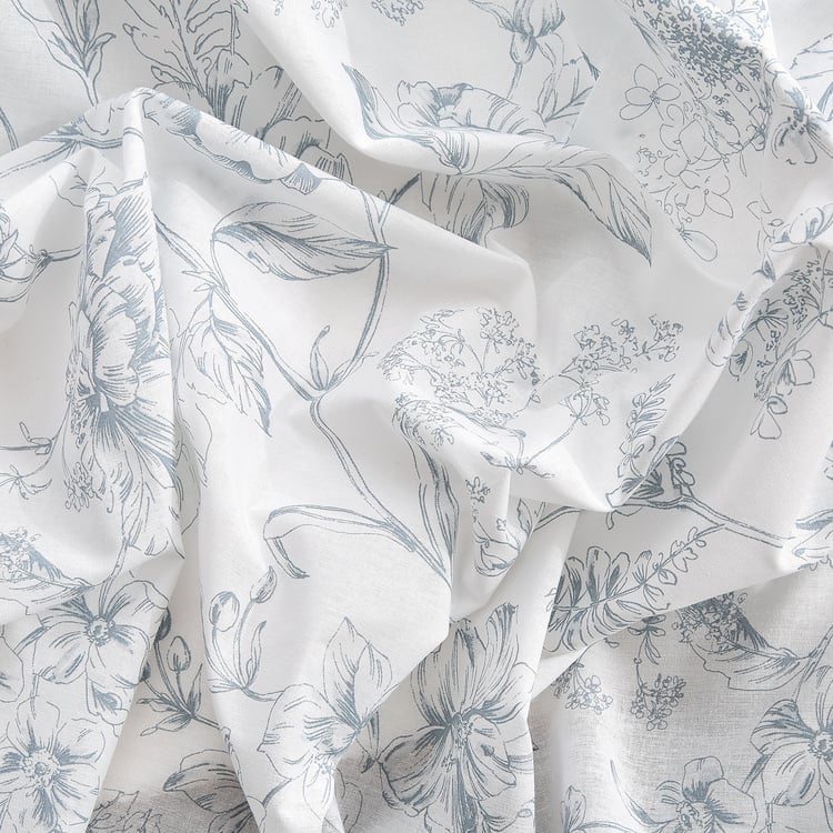 Ezra Zahra Cotton 144TC Floral Print 3Pcs King Fitted Bedsheet Set
