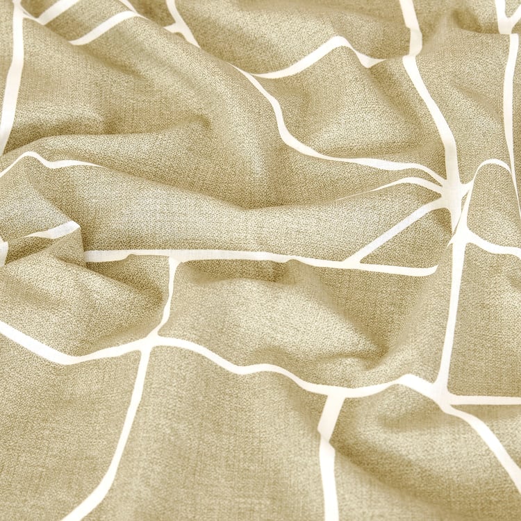 Ezra Chester Geo Cotton 144TC Geometric Print 3Pcs Queen Bedsheet Set