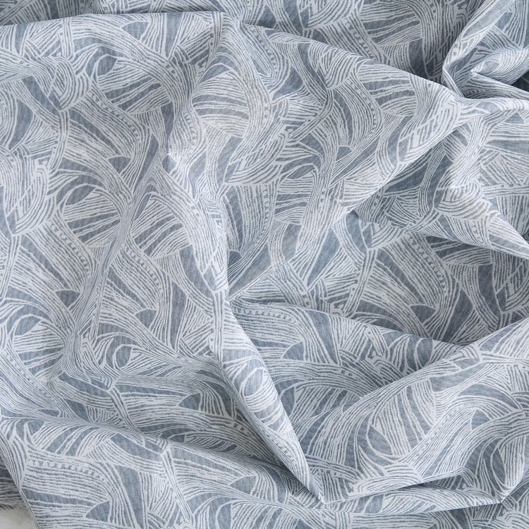 Ezra Ocean Cotton 144TC Printed 3Pcs Queen Bedsheet Set