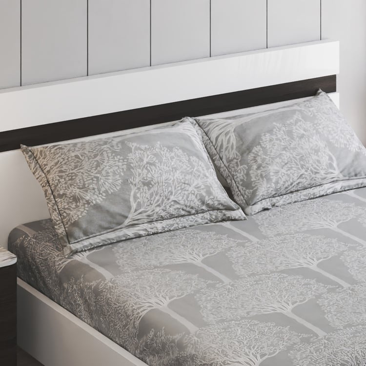 Ezra Vinesper Cotton 144TC Printed 3Pcs Queen Bedsheet Set